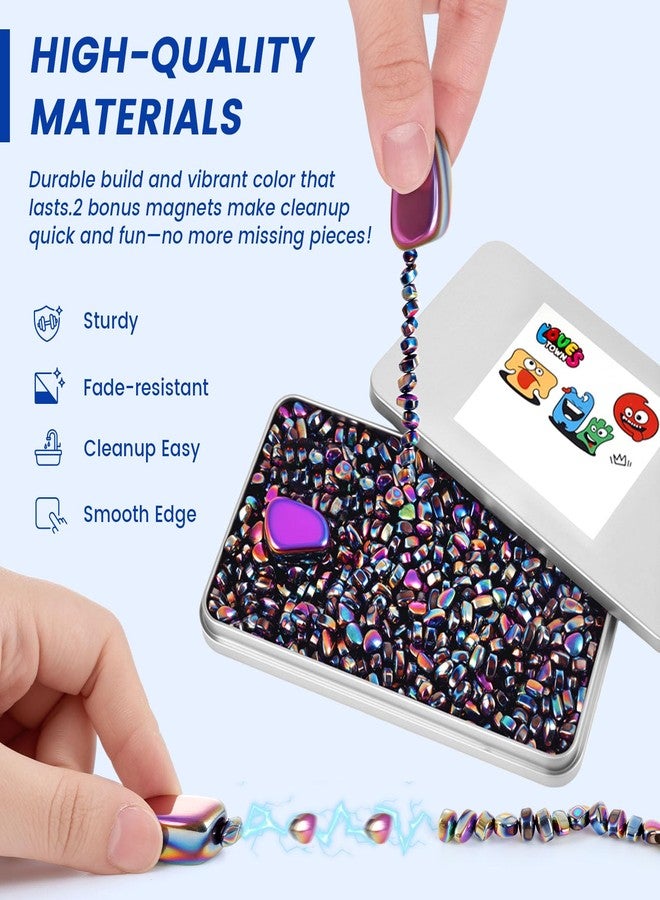LovesTown 550PCS Ferrite Putty Stones, Fidget Magnetic Beads Fidget Toys for Teens Stress Relief Gifts for Adults Coworkers - Image 2